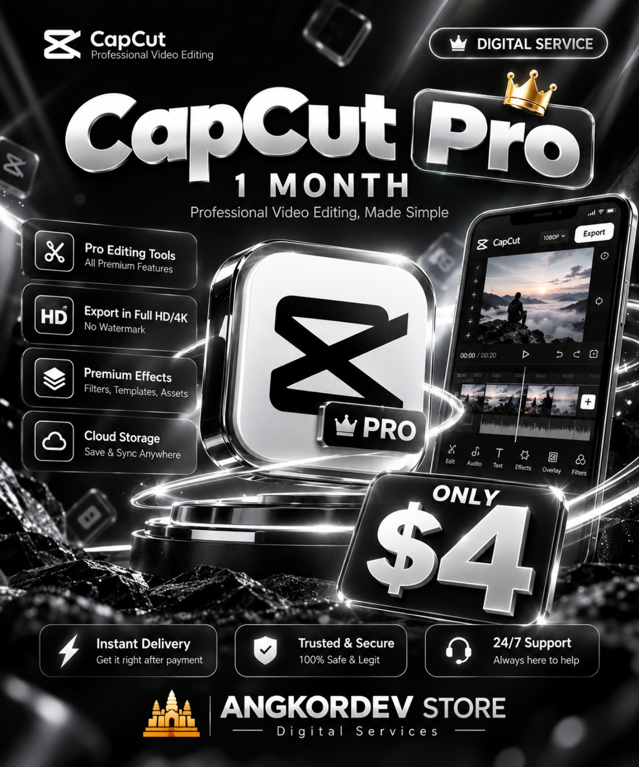 CapCut Pro (1 Month)